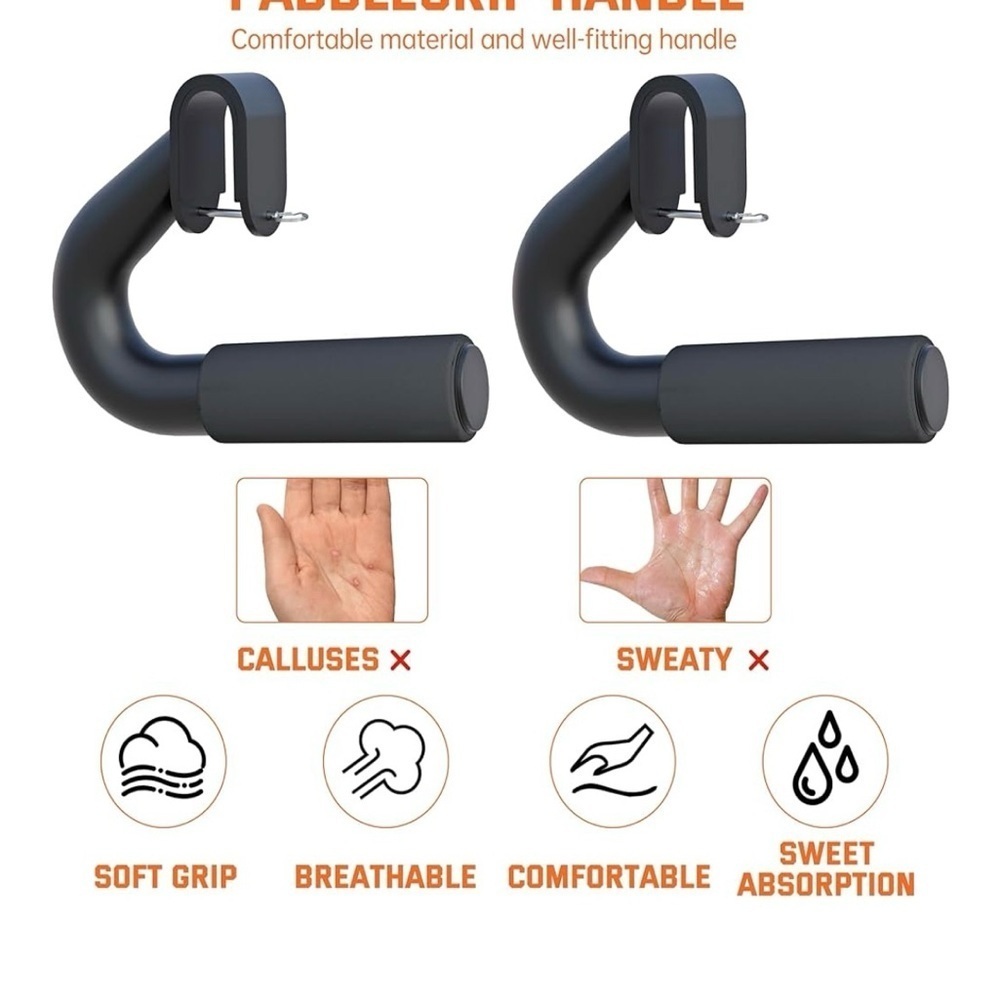 Black Pull-Up Bar Handles - Picture 2 of 4